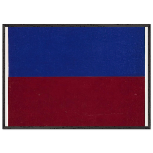 Blue and Red N1 - Ellsworth Kelly Framed Art Print – Black Wooden Frame - Default Title - -Framed Art Print