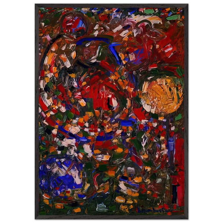 The Garden - Hans Hofmann 70x100 cm / 28x40 inches Framed Art Print – Black Wooden Frame