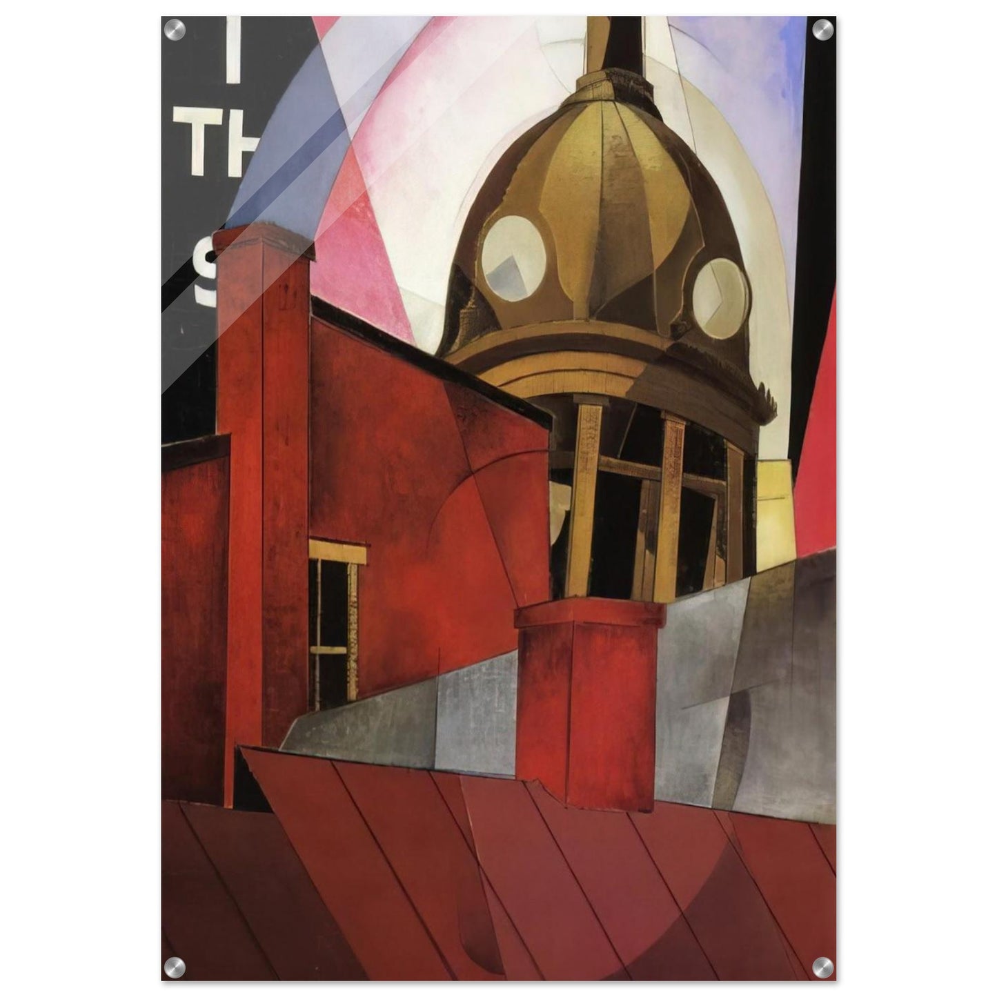 Welcome to Our City - 1921 - Charles Demuth Acrylic Print - 70x100 cm / 28x40″ inches | Charles Demuth Wall Art | Charles Demuth Prints