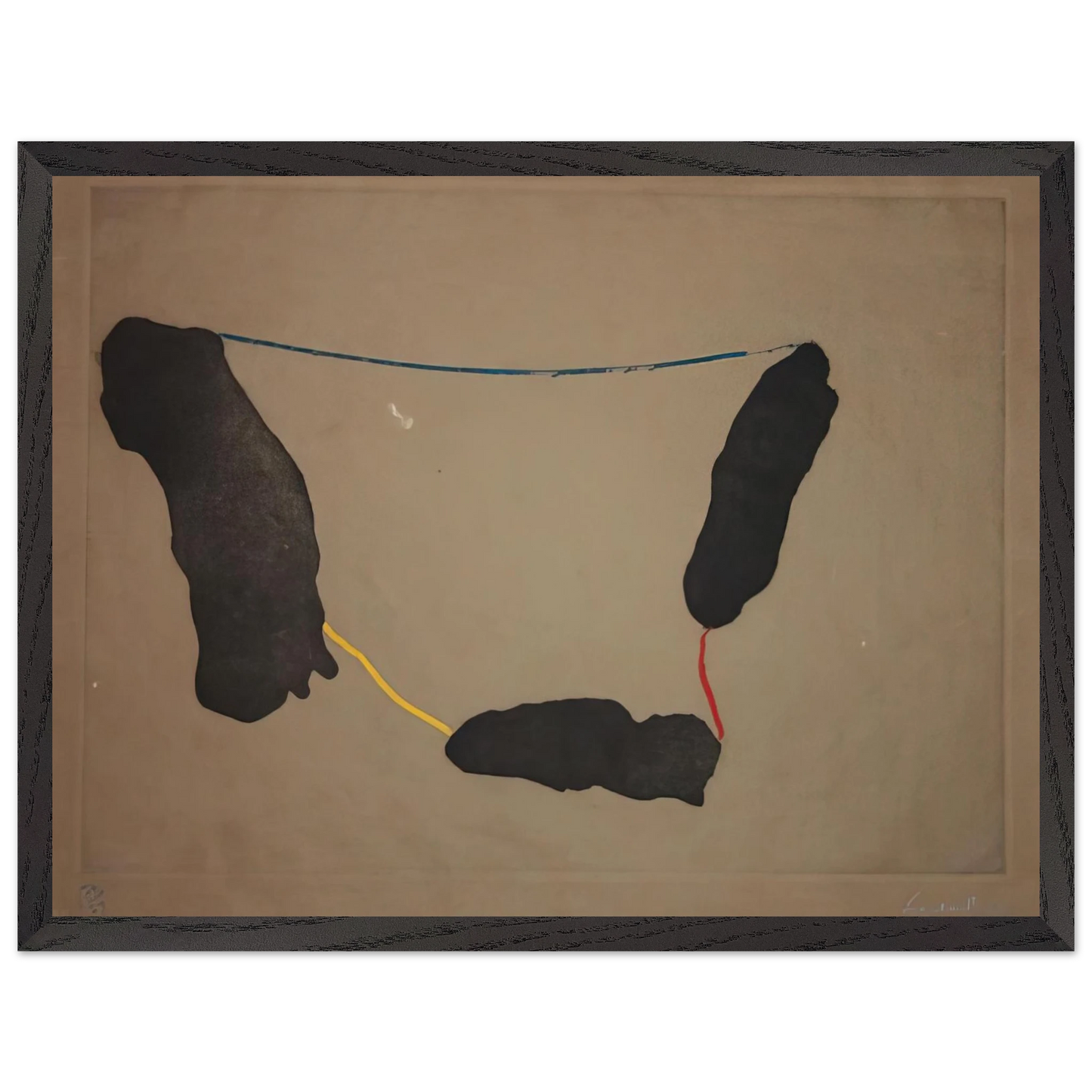 Helen Frankenthaler - Connected By Joy - 1973 Wall art - 27x35 cm / 11x14 inches - Premium Wooden Framed Poster With Fine Art Paper - Wood frame