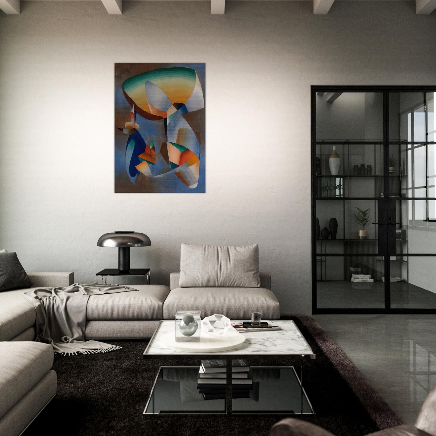 Composition - Abstract Art - John Ferren Brushed Aluminum Print - 70x100 cm / 28x40 inches | John Ferren Aluminum Print | John Ferren Prints