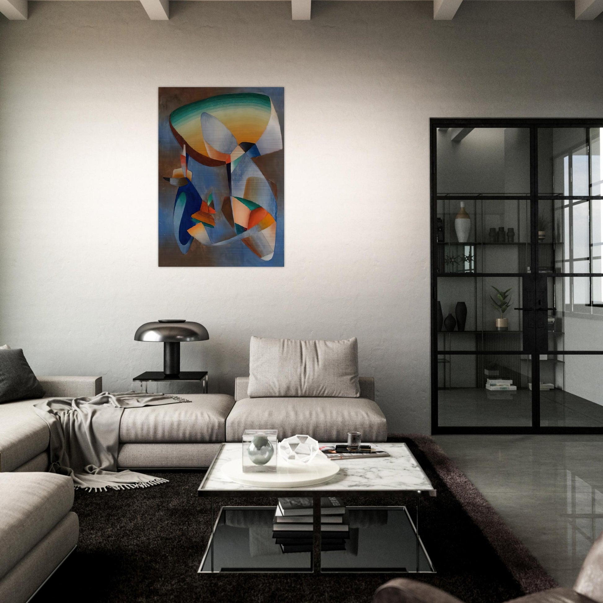 Composition - Abstract Art - John Ferren Brushed Aluminum Print - 70x100 cm / 28x40 inches | John Ferren Aluminum Print | John Ferren Prints