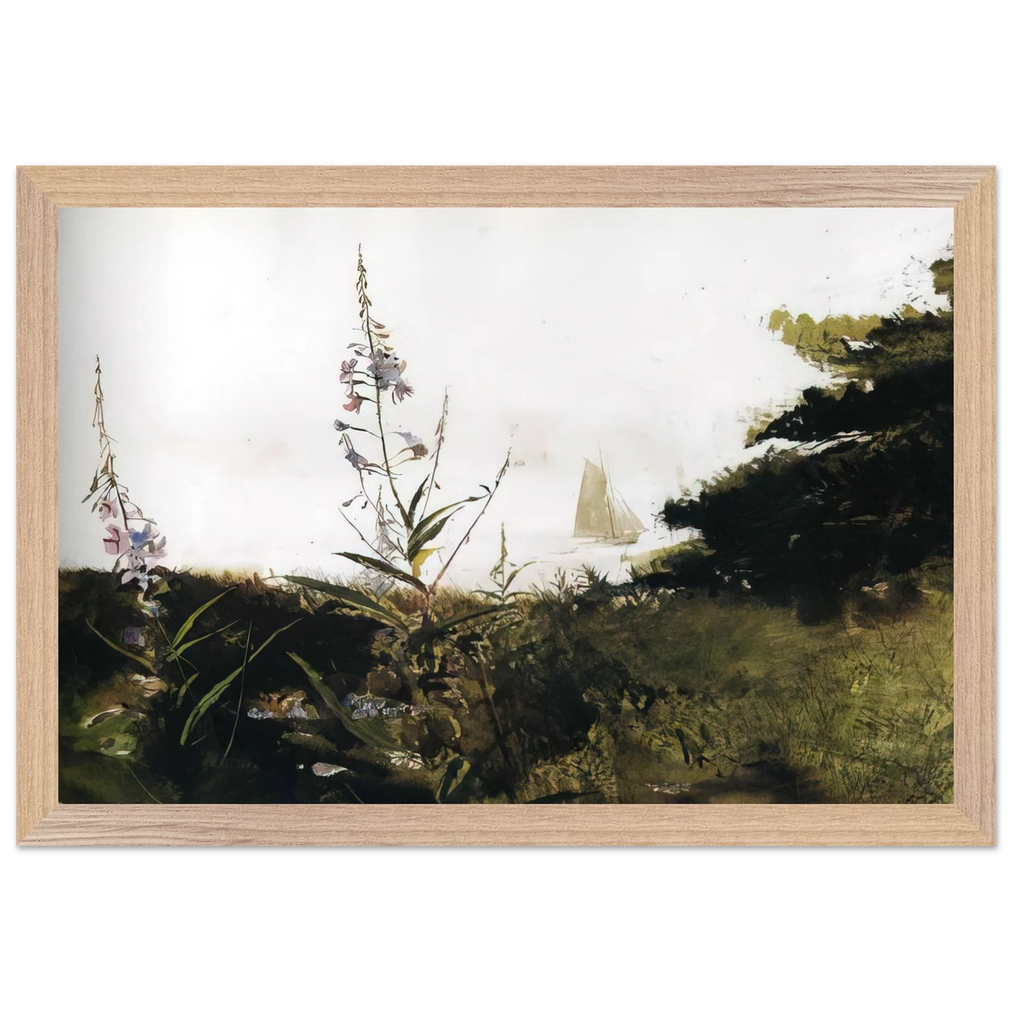 Andrew Wyeth - UNDER SAIL Wall Art - 30x40 cm / 12x16 inches - Fine Art Poster - -