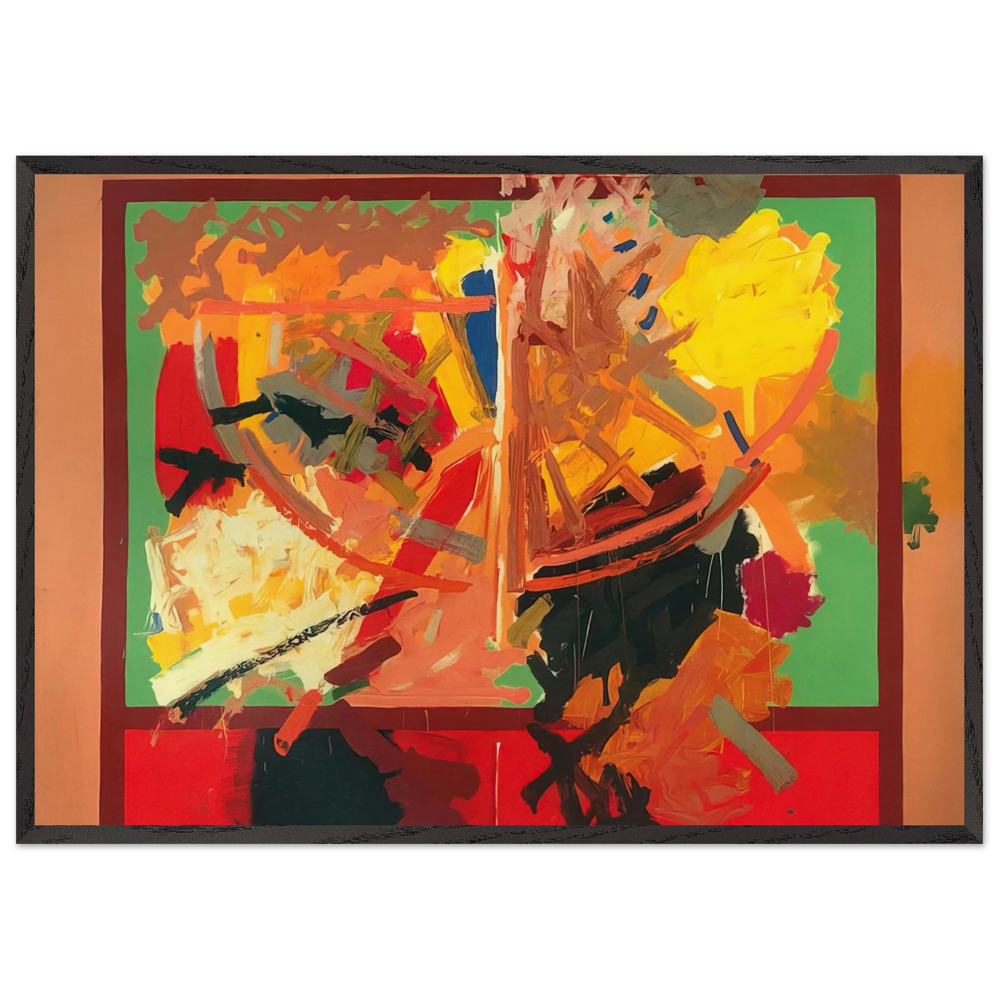 Greenock - 1958 - John Ferren Framed Art Print – Black Wooden Frame - Default Title - -Framed Art Print