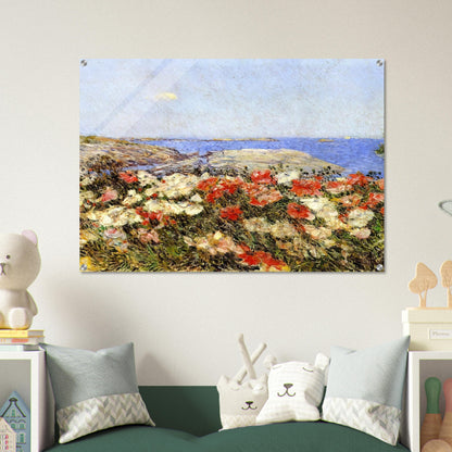 Poppies on the Isles of Shoals - Childe Hassam Acrylic Print - 70x100 cm / 28x40″ inches | Childe Hassam Wall Art | Childe Hassam Prints