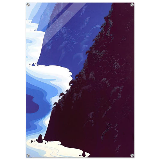 Blue Big Sur - Eyvind Earle Acrylic Print - 70x100 cm / 28x40″ inches