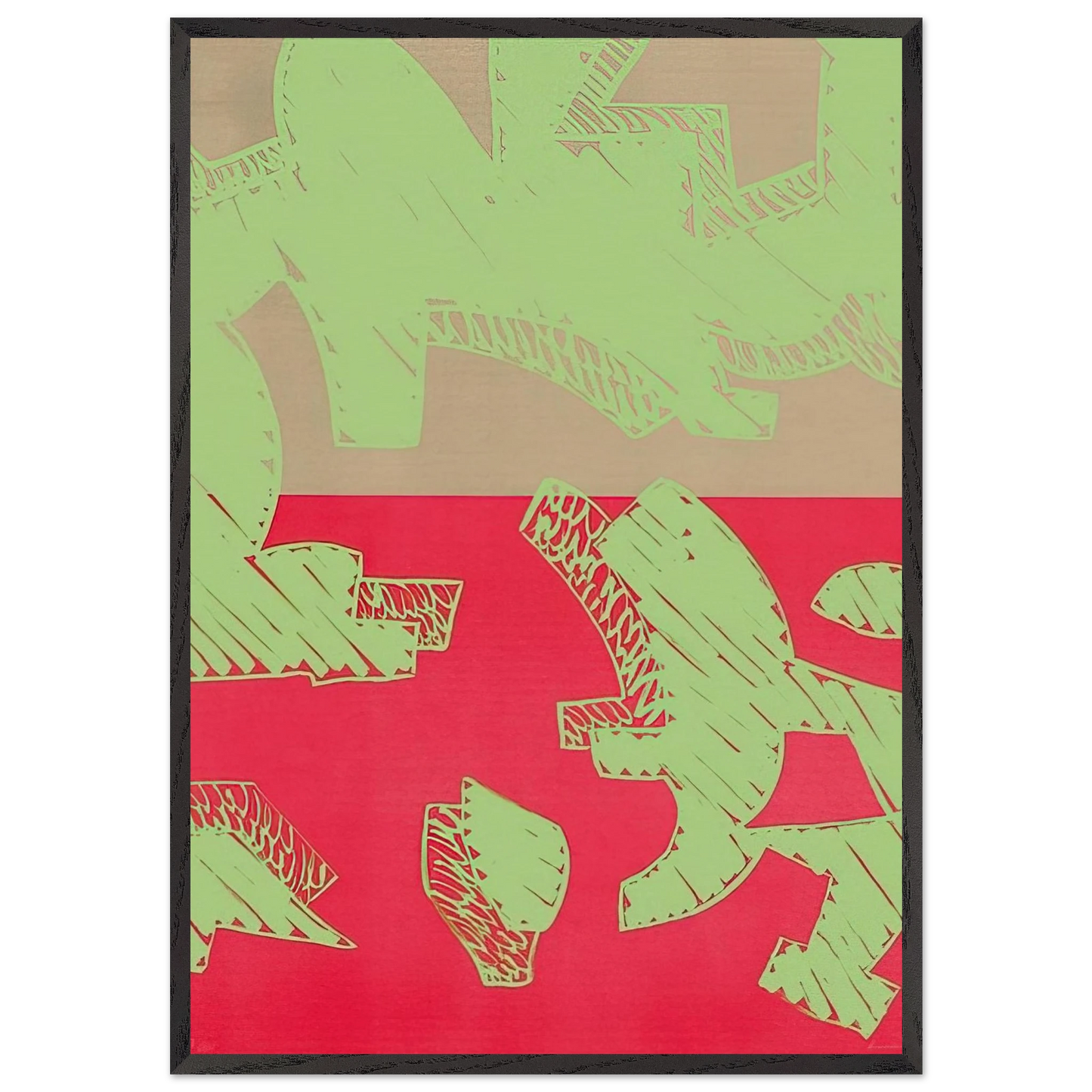 Rosso - 2000 - Carla Accardi Framed Art Print – Black Wooden Frame - Default Title - -Framed Art Print