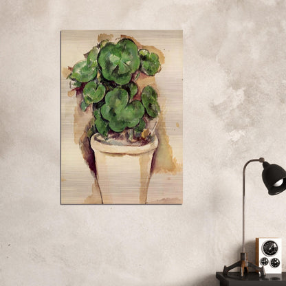 Pot of Geraniums - Paul Cézanne Brushed Aluminum Print - 70x100 cm / 28x40 inches | Paul Cézanne Aluminum Print | Paul Cézanne Prints