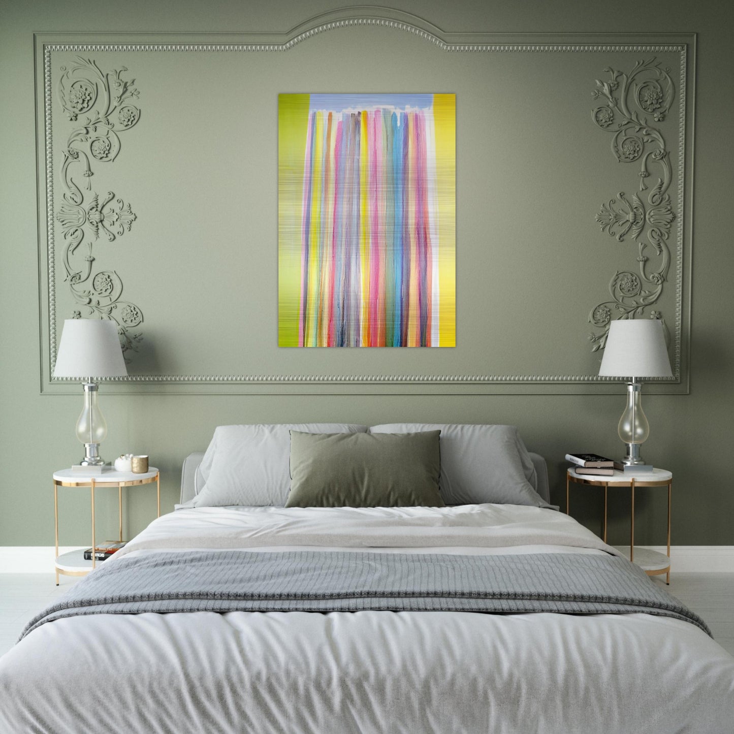 Oriole Sky - 1972 - Ronnie Landfield Brushed Aluminum Print - 70x100 cm / 28x40 inches | Ronnie Landfield Aluminum Print | Ronnie Landfield Prints