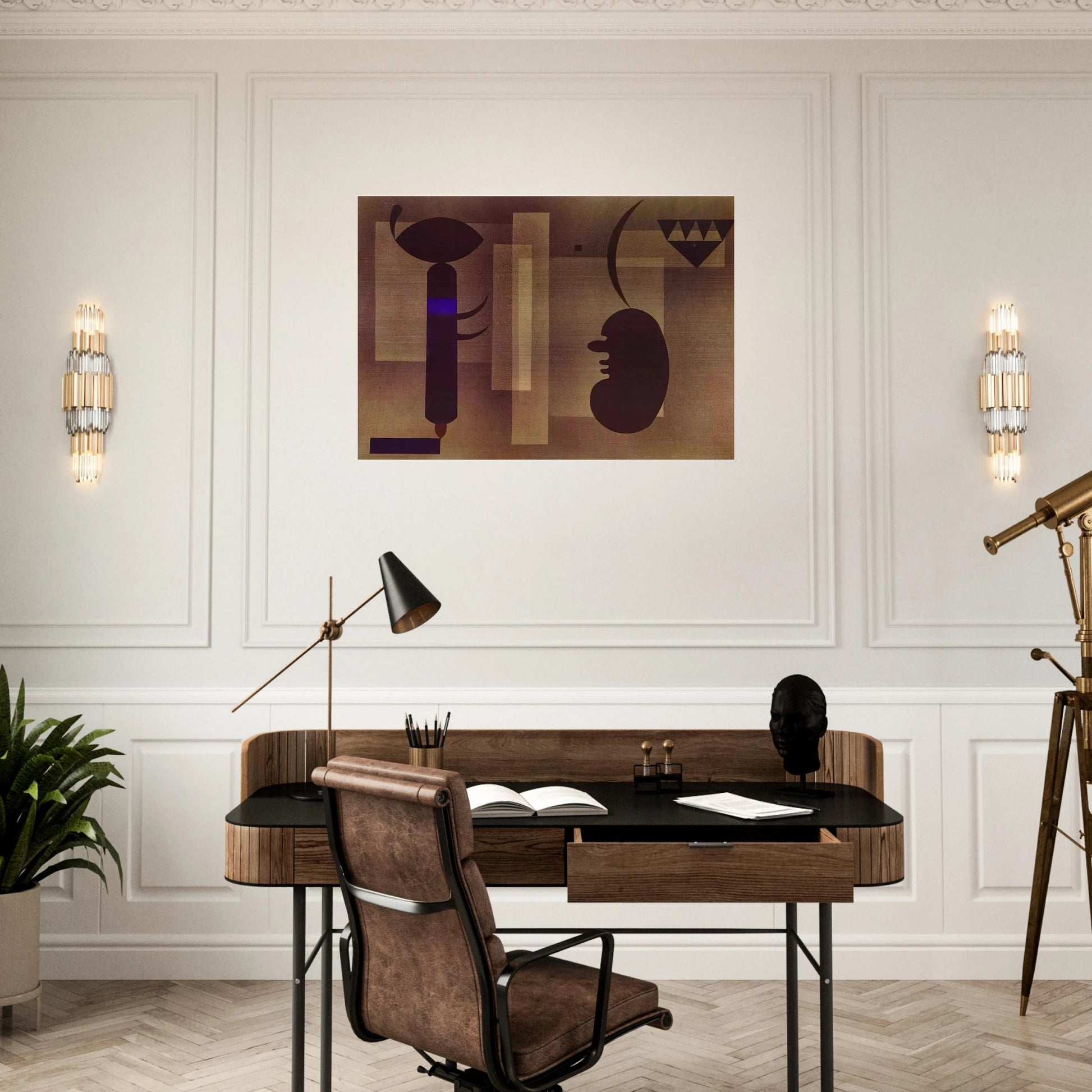 GLOOMY SITUATION 1933 - Wassily Kandinsky Brushed Aluminum Print - 70x100 cm / 28x40 inches | Wassily Kandinsky Aluminum Print | Wassily Kandinsky Prints