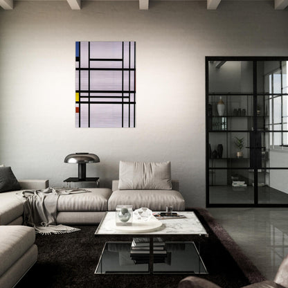 Composition No.10 - Piet Mondrian Brushed Aluminum Print - 70x100 cm / 28x40 inches | Piet Mondrian Aluminum Print | Piet Mondrian Prints