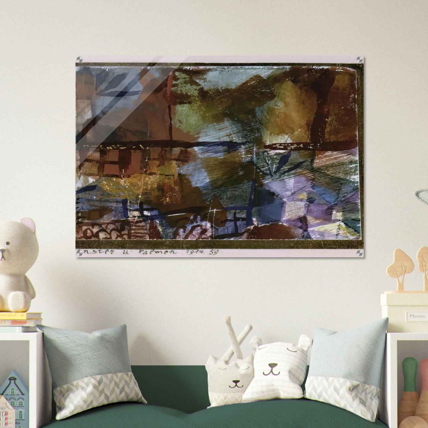 WINDOWS AND PALM TREES 1914 - Paul Klee Acrylic Print - 70x100 cm / 28x40″ inches | Paul Klee Wall Art | Paul Klee Prints