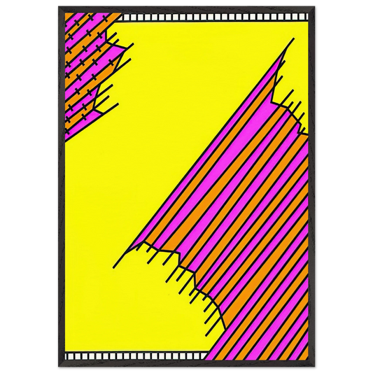 Crossover - 1972 - Nicholas Krushenick Framed Art Print – Black Wooden Frame - Default Title - -Framed Art Print