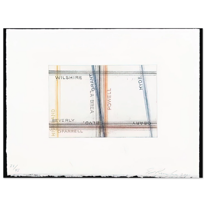 Edward Ruscha - GRANT FROM LOS FRANCISCO SAN ANGELES PORTFOLIO  75x100 cm / 30x40inches Fine Art Poster