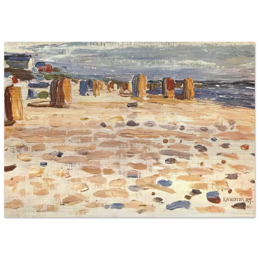BEACH BASKETS IN HOLLAND 1904 - Wassily Kandinsky Brushed Aluminum Print - 70x100 cm / 28x40 inches | Wassily Kandinsky Aluminum Print | Wassily Kandinsky Prints