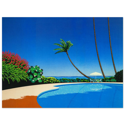 Hiroshi Nagai - Shade of Palm Grove II Wall Art - 21x29.7 cm / 8x12" - Fine Art Poster - -