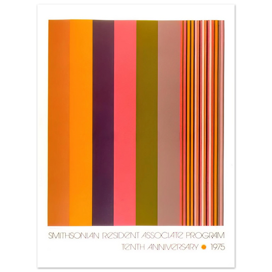 Gene Davis - Smithsonian Resident Associate Program Tenth Anniversary Poster - 1975 Fine Art Poster - Default Title