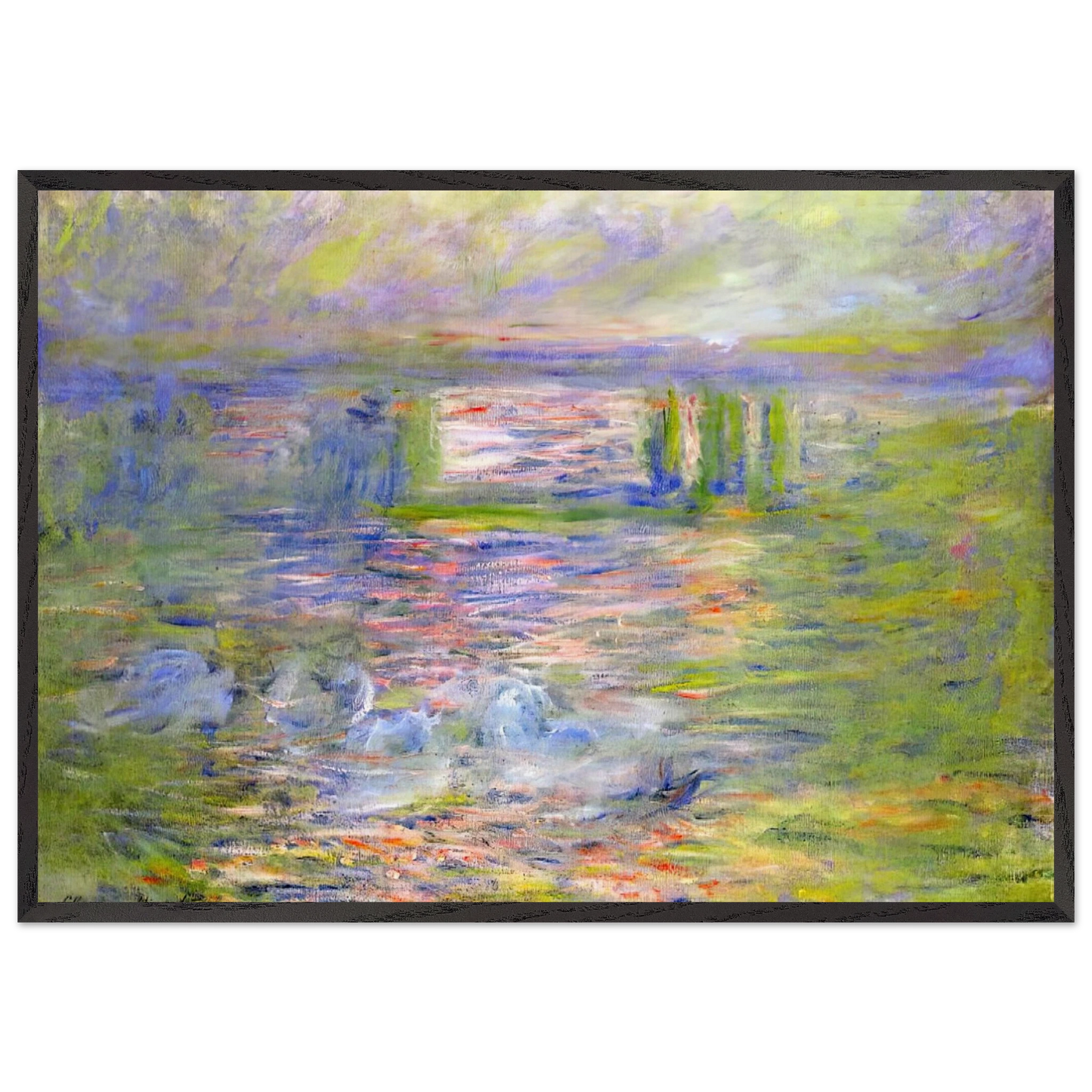 Charing Cross Bridge 2 - claude monet Framed Art Print – Black Wooden Frame - Default Title - -Framed Art Print