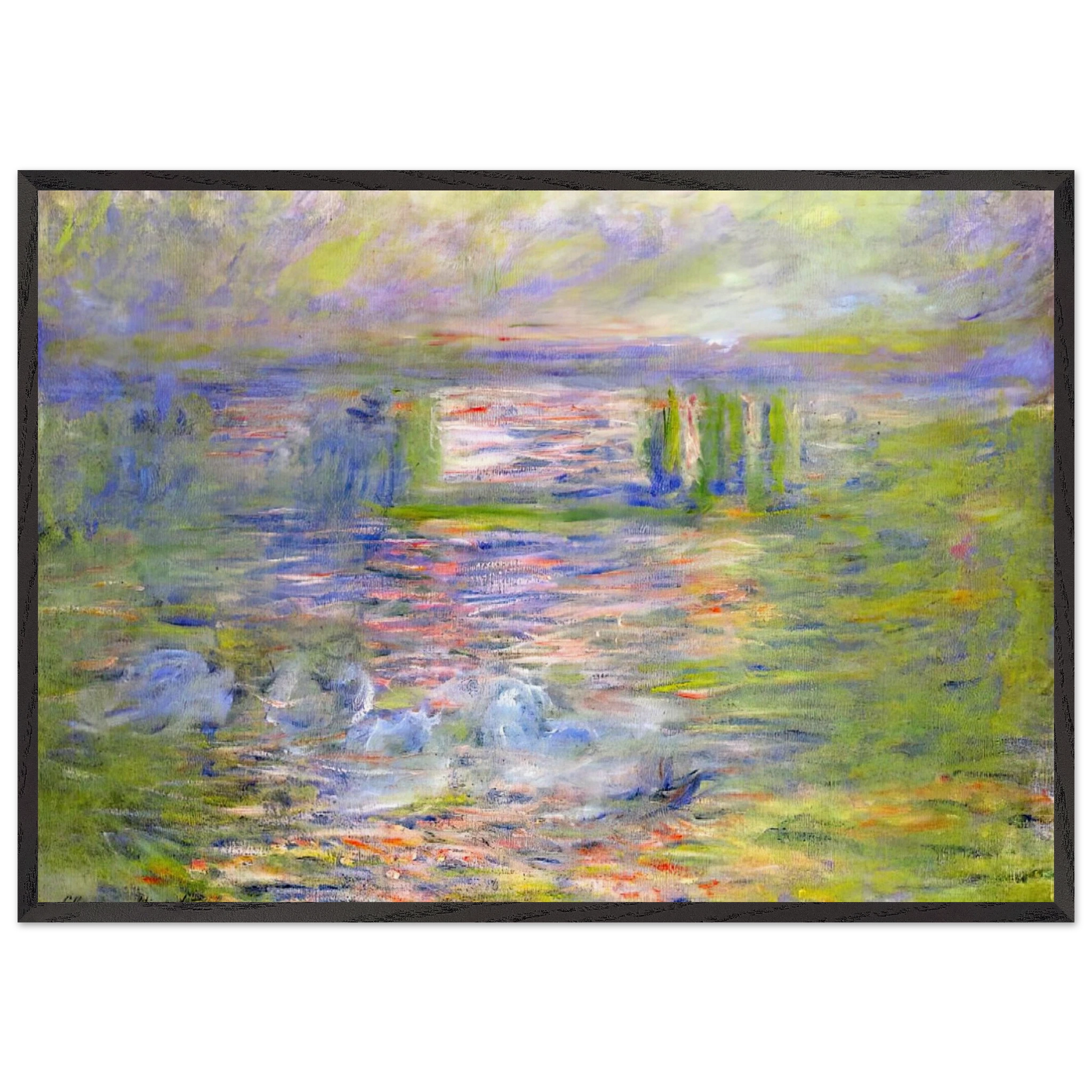 Charing Cross Bridge 2 - claude monet Framed Art Print – Black Wooden Frame - Default Title - -Framed Art Print