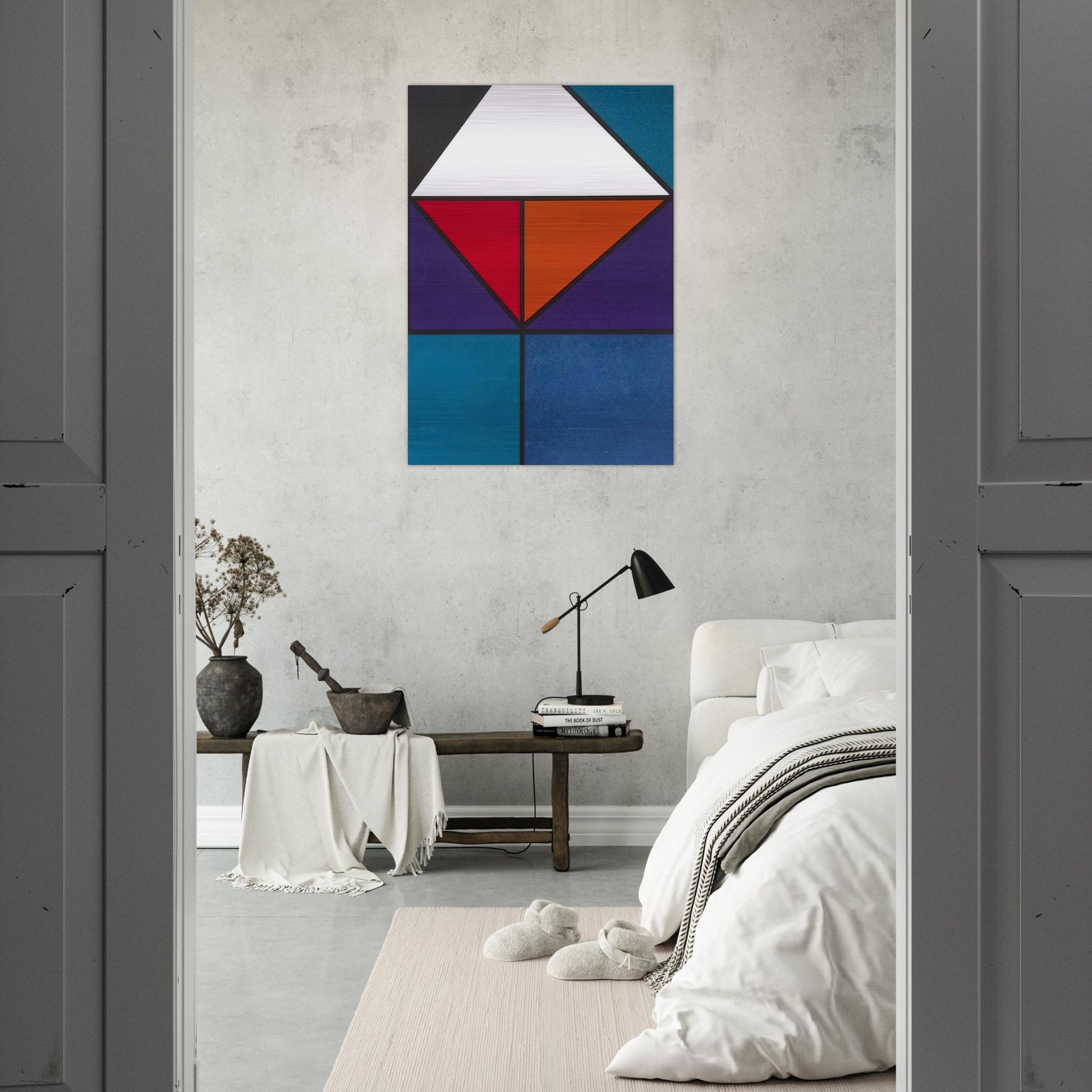 Plakat für Ausstellung Baden-Baden - 1965 - Johannes Itten Brushed Aluminum Print - 70x100 cm / 28x40 inches | Johannes Itten Aluminum Print | Johannes Itten Prints
