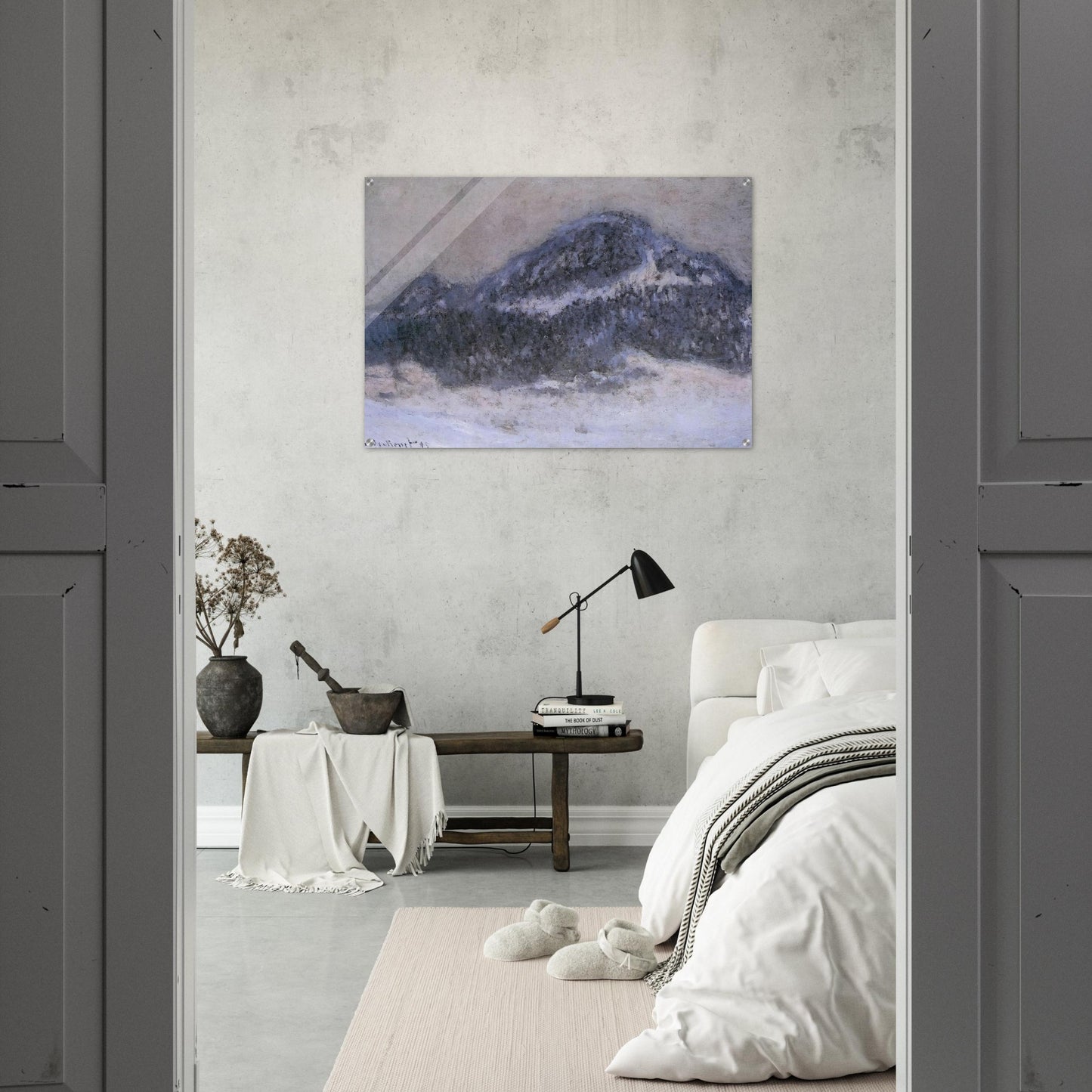Mount Kolsaas in Misty Weather - claude monet Acrylic Print - 70x100 cm / 28x40″ inches