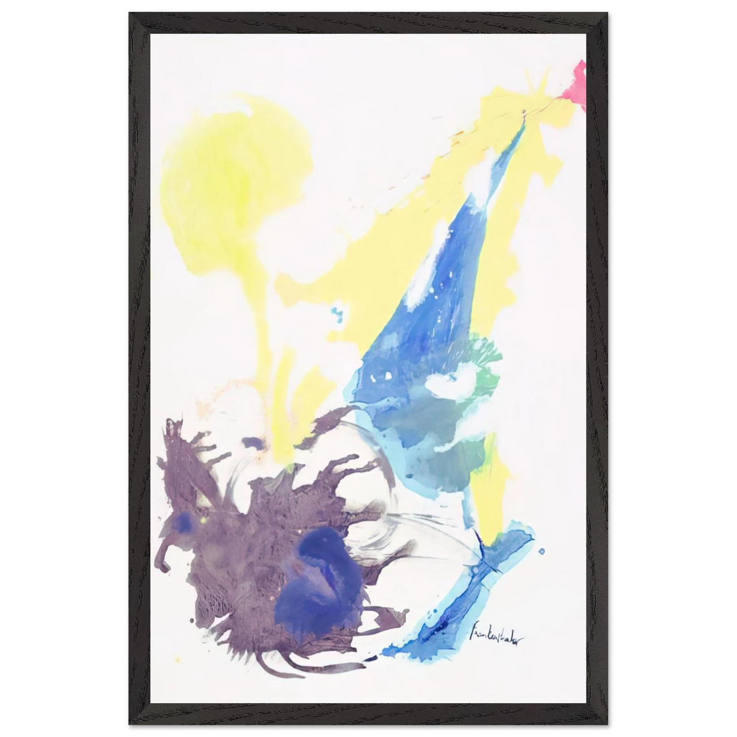 Helen Frankenthaler - Moving Day - 1961 Wall art - A1 (59.4 x 84.1  cm) - Premium Wooden Framed Poster With Fine Art Paper - Black frame
