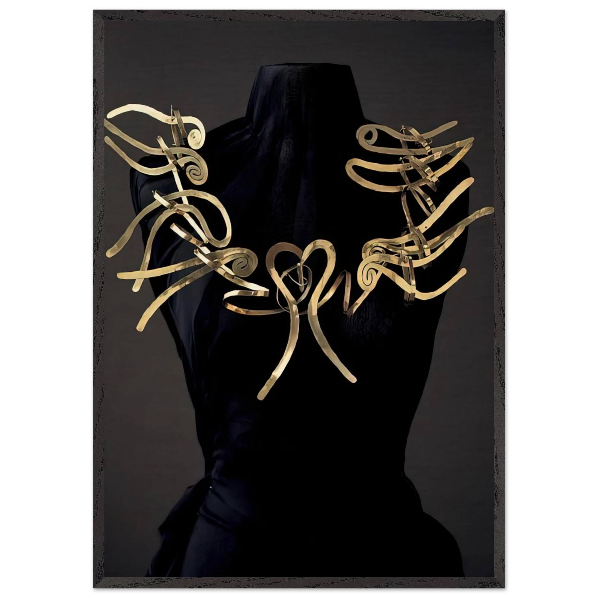 HARPS AND HEART 1937 - Alexander Calder Framed Art Print – Black Wooden Frame - Default Title - -Framed Art Print