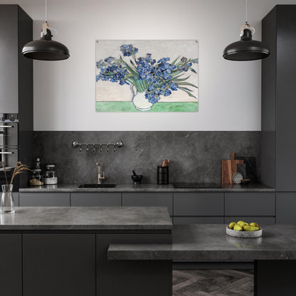 Vase with Irises - Vincent van Gogh Acrylic Print - 70x100 cm / 28x40″ inches