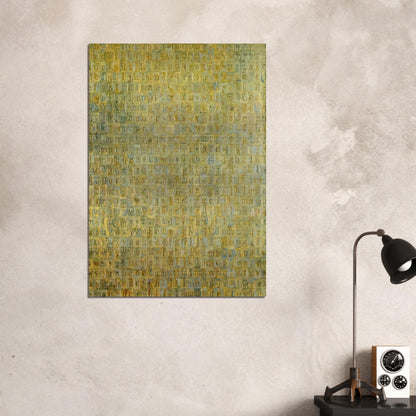 GREY ALPHABETS - Jasper Johns Brushed Aluminum Print - 70x100 cm / 28x40 inches | Jasper Johns Aluminum Print | Jasper Johns Prints