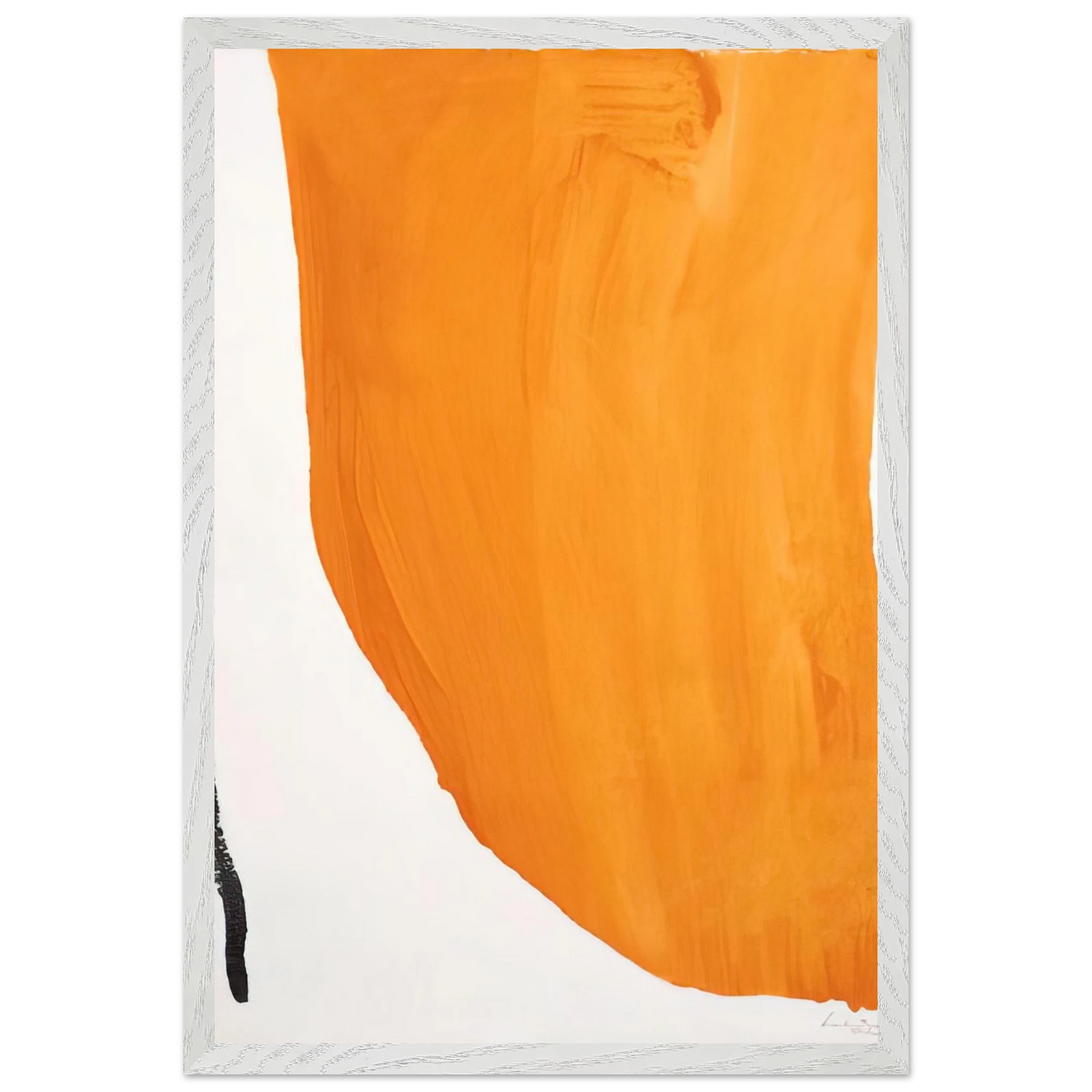 Helen Frankenthaler - Orange Downpour - 1970 Wall art - A1 (59.4 x 84.1  cm) - Premium Wooden Framed Poster With Fine Art Paper - White frame