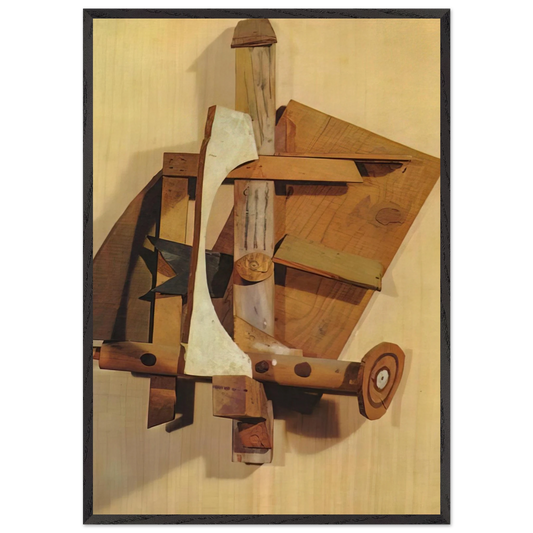 Mandolin - Pablo Picasso 70x100 cm / 28x40 inches Framed Art Print – Black Wooden Frame