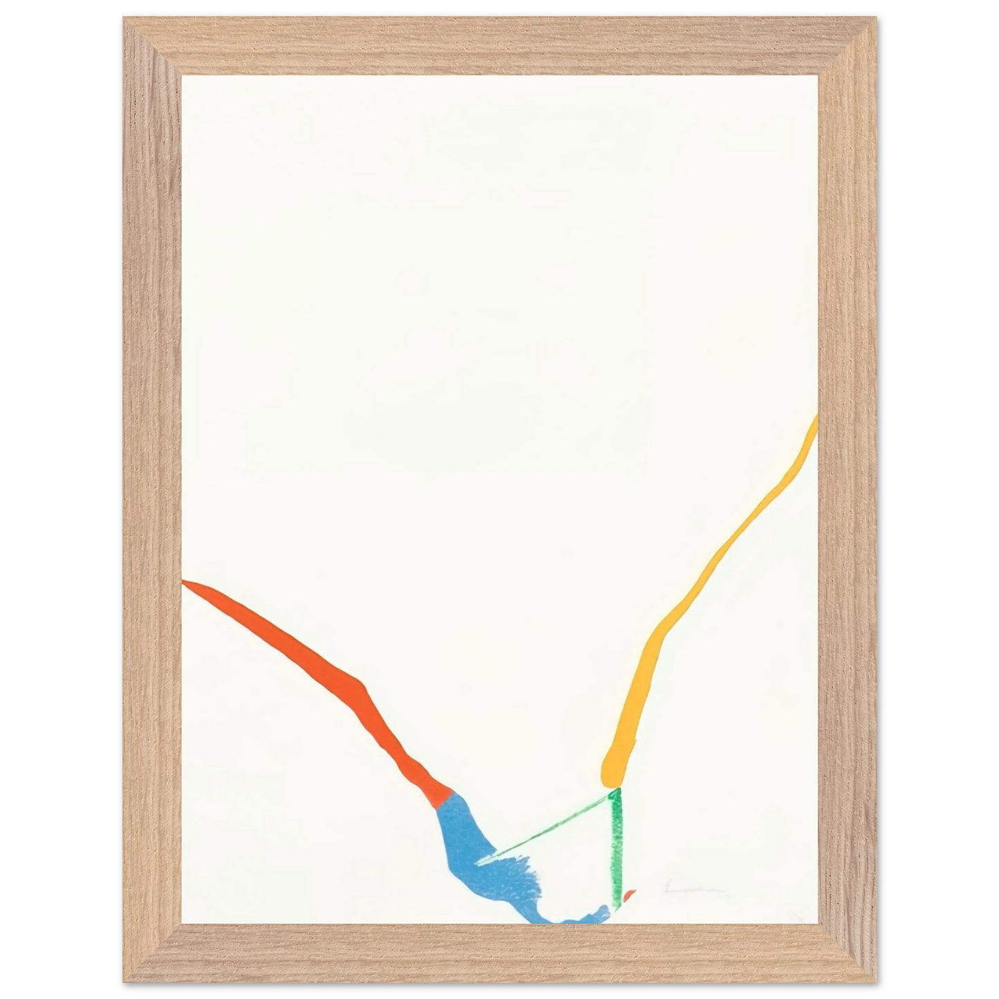 Helen Frankenthaler - What Red Lines Can Do - 1970 Wall art - 40x50 cm / 16x20 inches - Premium Wooden Framed Poster With Fine Art Paper - Black frame