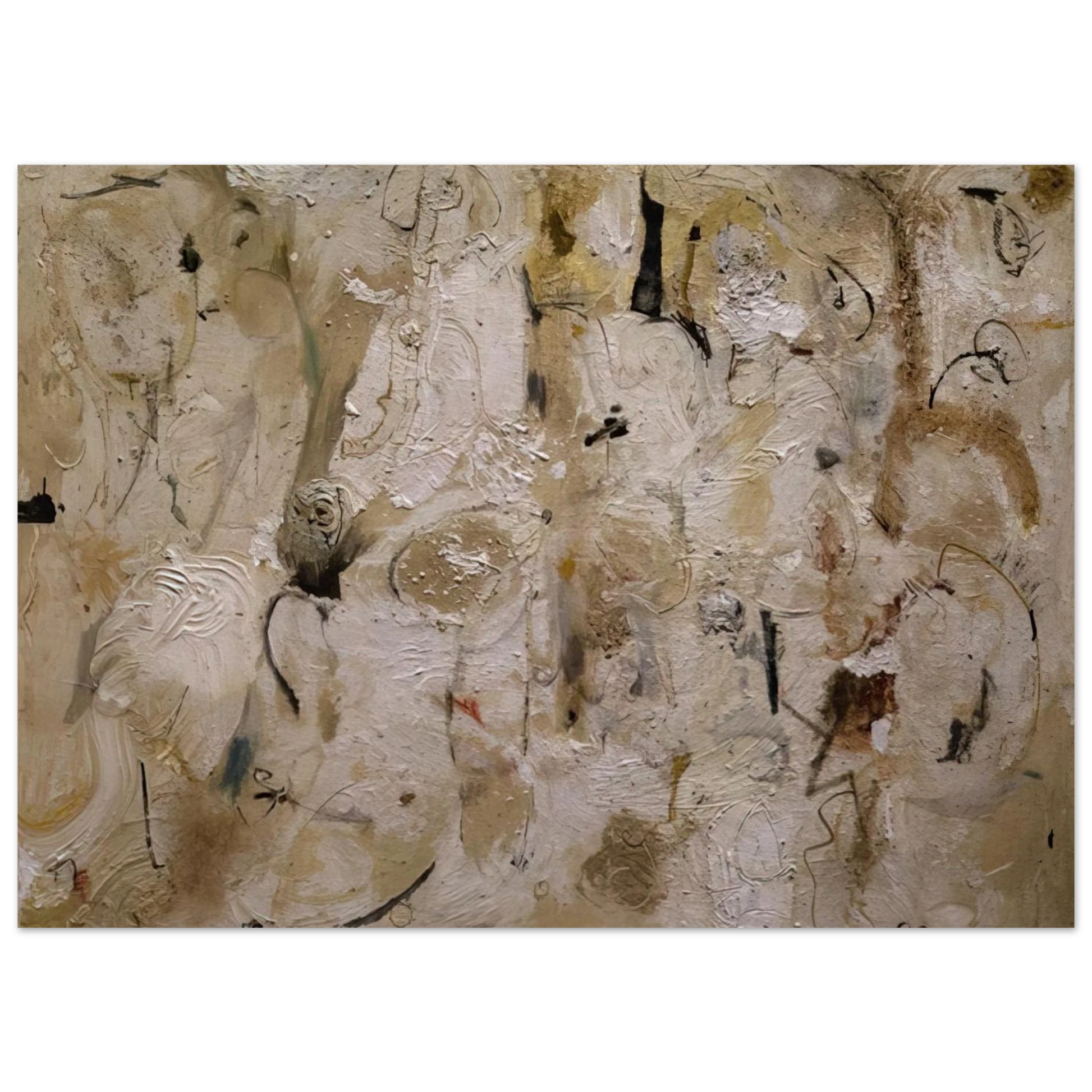 Helen Frankenthaler - Painted on 21st Street - 1951 Wall art - 21x29.7 cm / 8x12" - Premium Wooden Framed Poster With Fine Art Paper - Black frame