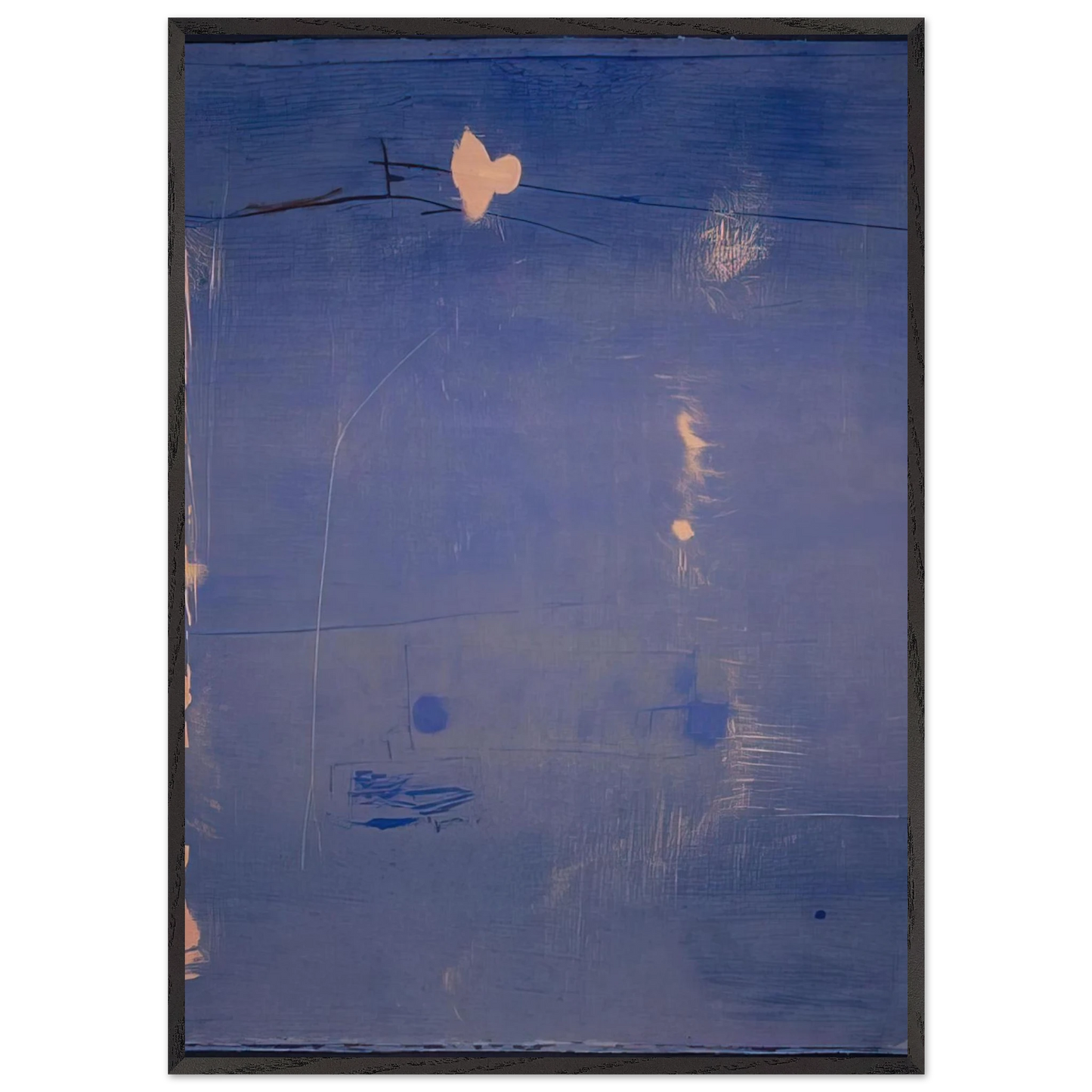 Helen Frankenthaler - Cameo - 1980 Wall art - A1 (59.4 x 84.1  cm) - Premium Wooden Framed Poster With Fine Art Paper - Black frame