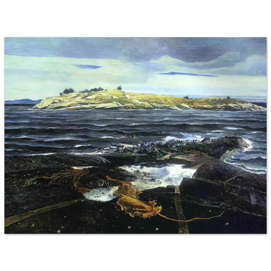 Andrew Wyeth - LITTLE CALDWELLS ISLAND Wall Art - 21x29.7 cm / 8x12" - Fine Art Poster - -