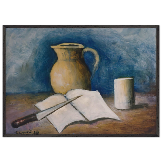 NATURA MORTA - Carlo Carra Framed Art Print – Black Wooden Frame - Default Title - -Framed Art Print