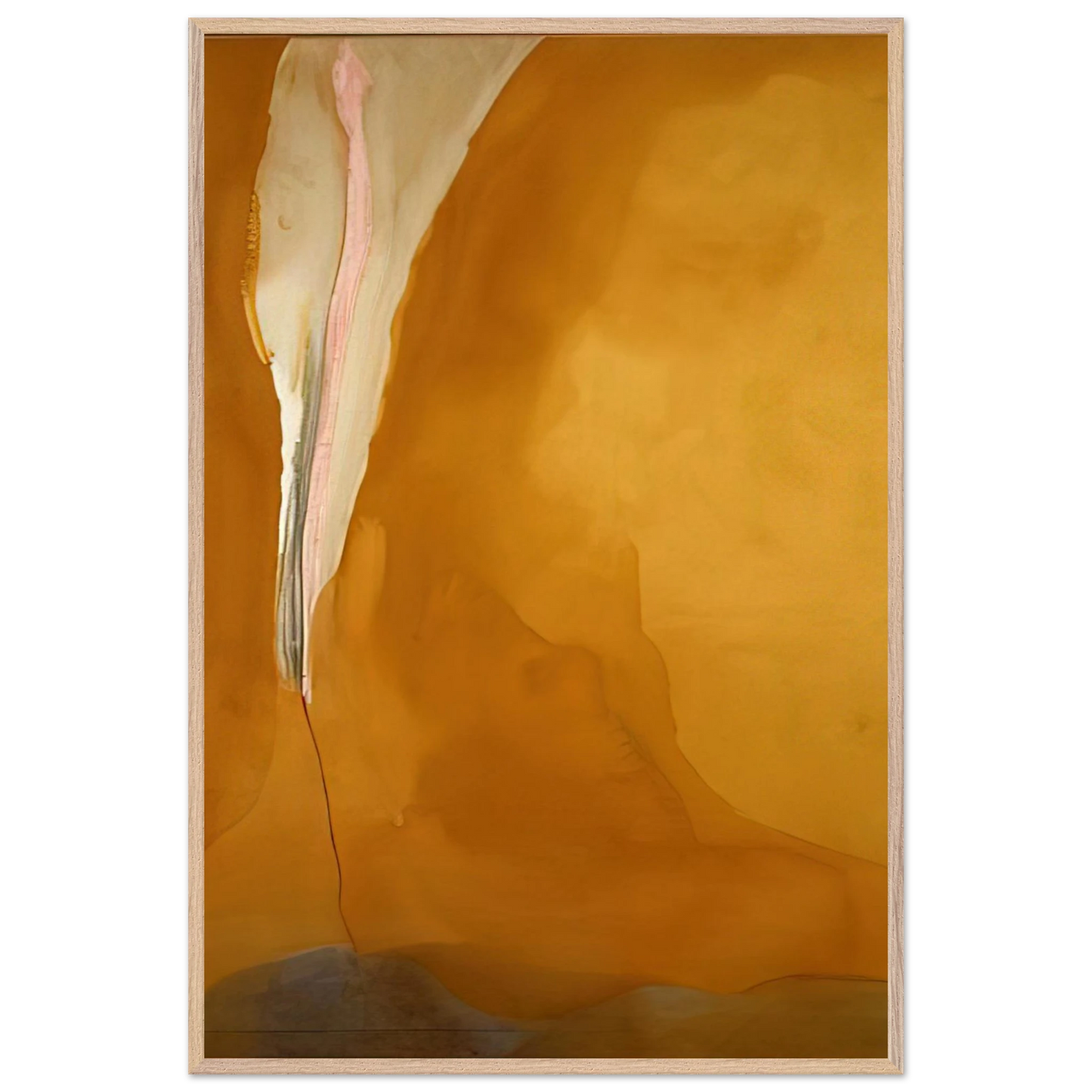Helen Frankenthaler - Coral Wedge - 1972 Wall art - 20x25 cm / 8x10 inches - Premium Wooden Framed Poster With Fine Art Paper - White frame