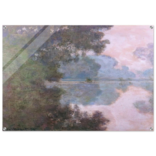 Morning on the Seine, near Giverny - claude monet Acrylic Print - 70x100 cm / 28x40″ inches