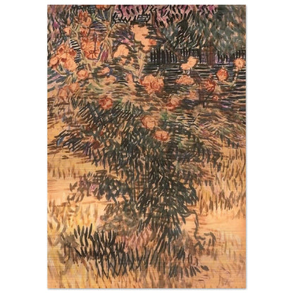 Oleanders, the Hospital Garden at Saint-Remy - Vincent van Gogh Brushed Aluminum Print - 70x100 cm / 28x40 inches | Vincent van Gogh Aluminum Print | Vincent van Gogh Prints