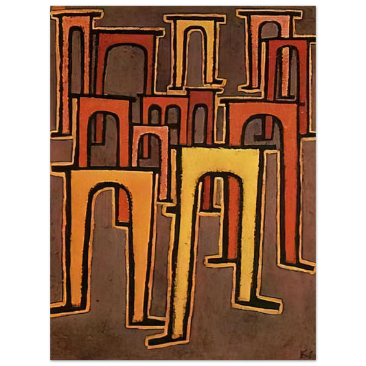 Paul Klee - REVOLUTION OF THE VIADUCT 1937 Fine Art Poster - Default Title
