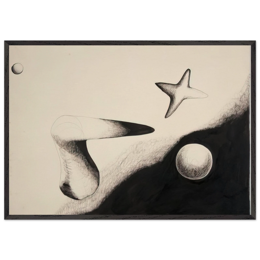 UNTITLED 1932 1 - Alexander Calder Framed Art Print – Black Wooden Frame - Default Title - -Framed Art Print