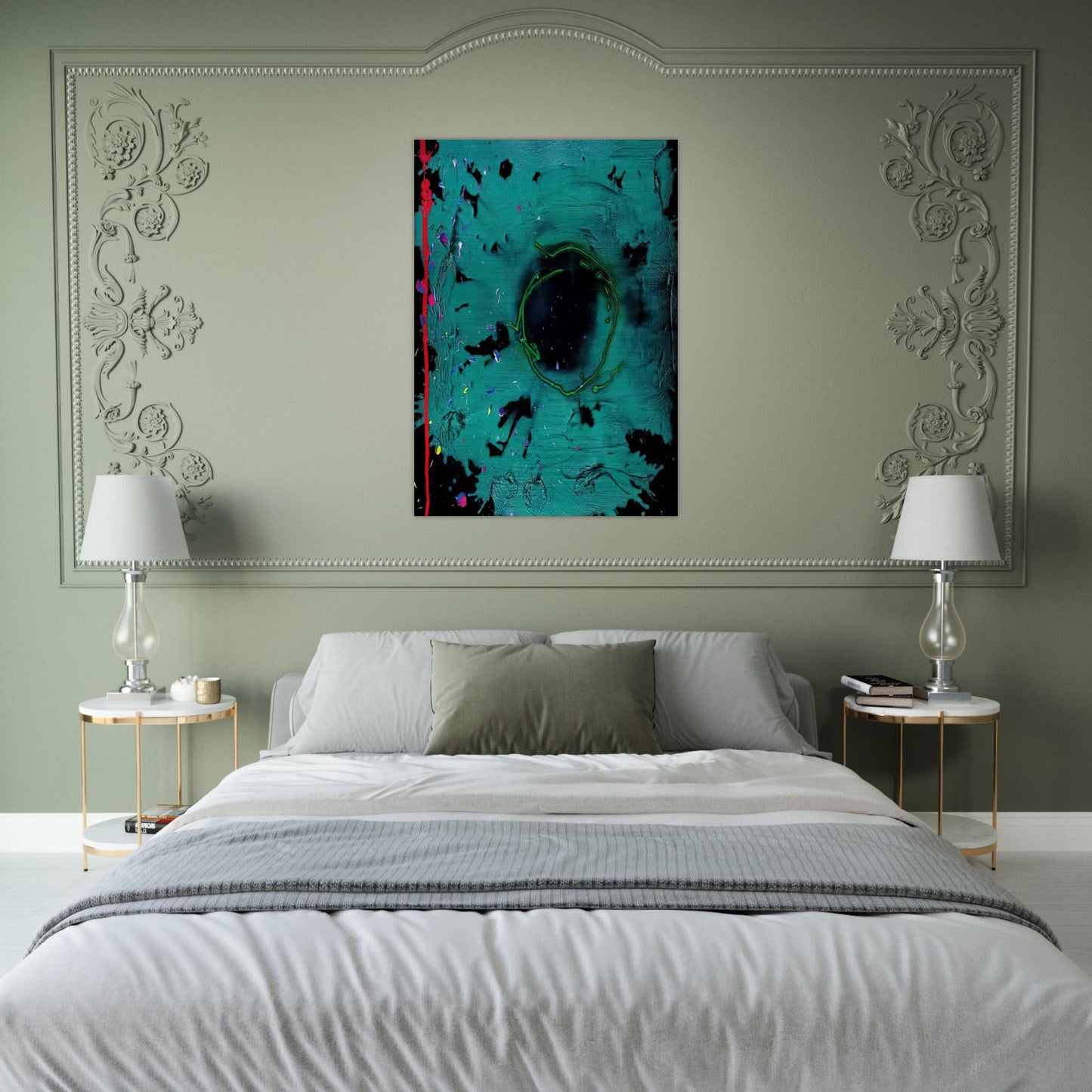 Eyes That Dream - 20.3.08 Clifford Dies - 2008 - John Hoyland Brushed Aluminum Print - 70x100 cm / 28x40 inches | John Hoyland Aluminum Print | John Hoyland Prints