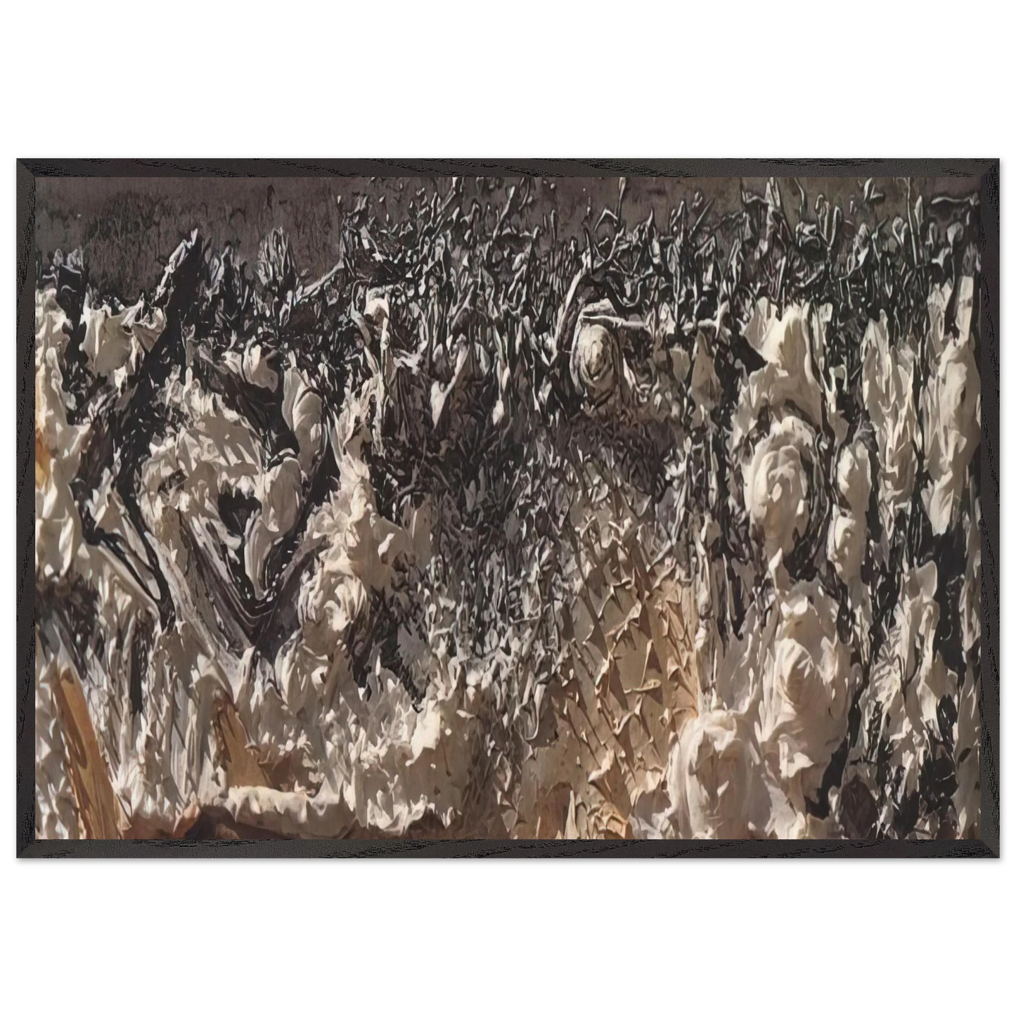 ARABS THE DEATH OF RAYMOND LULLE - Salvador Dali Framed Art Print – Black Wooden Frame - Default Title - -Framed Art Print