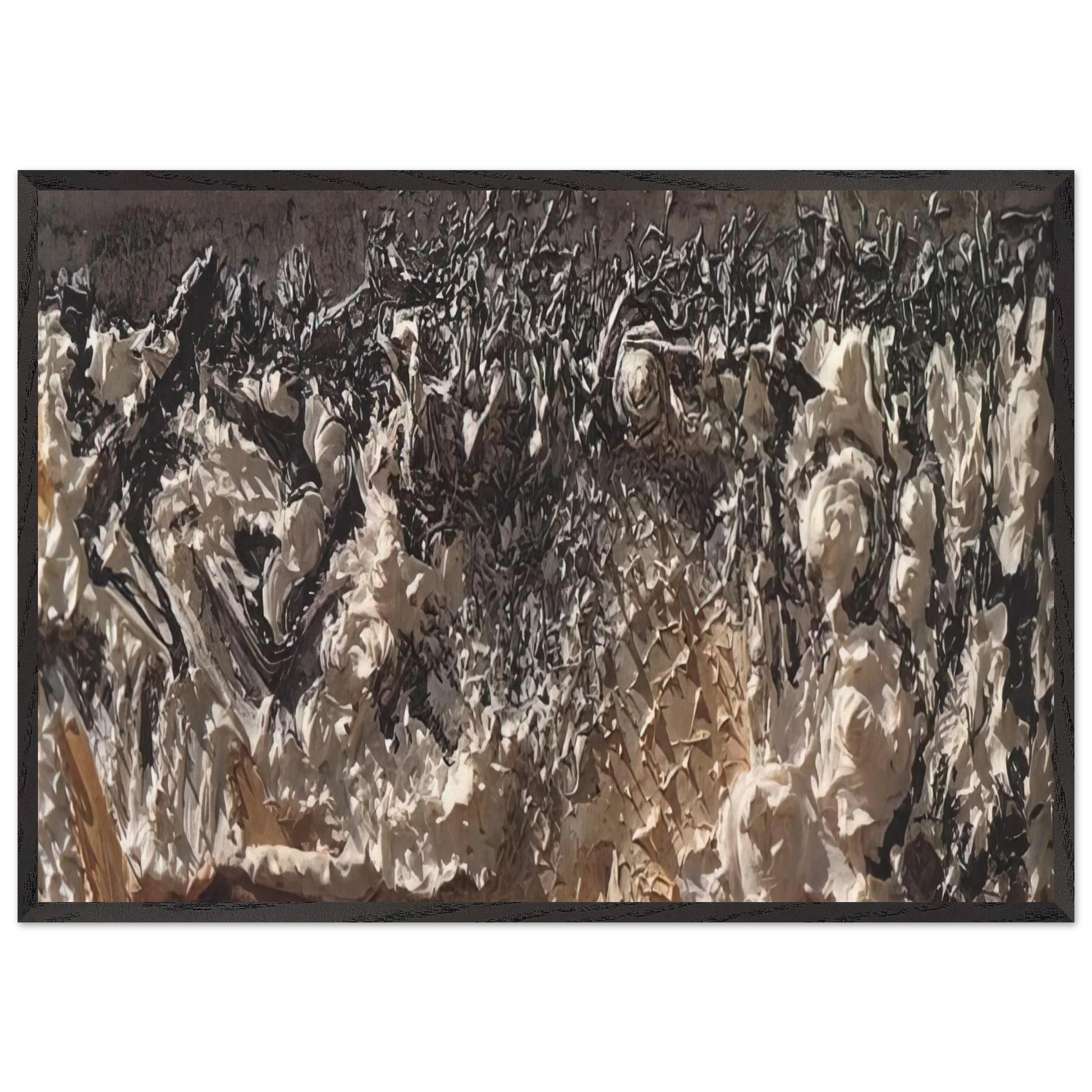 ARABS THE DEATH OF RAYMOND LULLE - Salvador Dali Framed Art Print – Black Wooden Frame - Default Title - -Framed Art Print