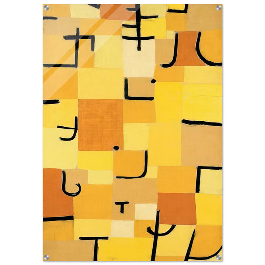 CHARACTERS IN YELLOW 1937 - Paul Klee Acrylic Print - 70x100 cm / 28x40″ inches | Paul Klee Wall Art | Paul Klee Prints