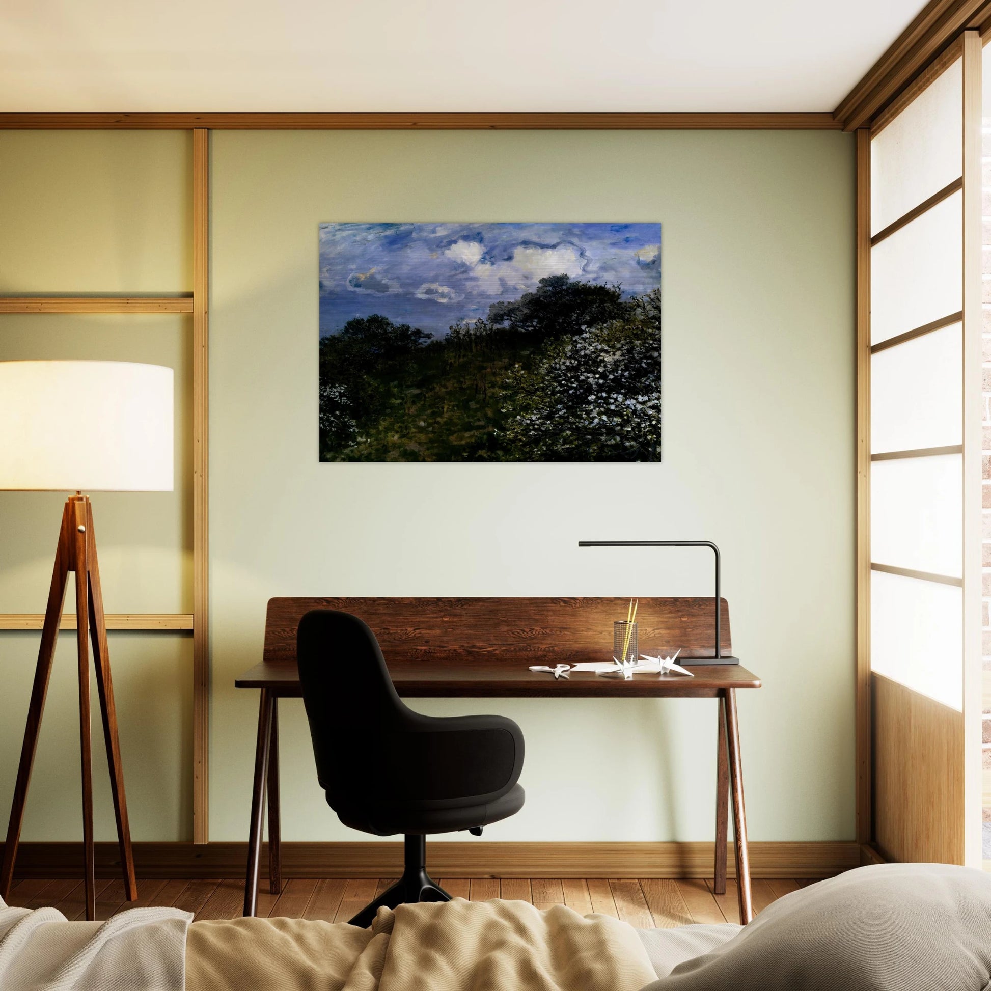 Spring - claude monet Brushed Aluminum Print - 70x100 cm / 28x40 inches | claude monet Aluminum Print | claude monet Prints