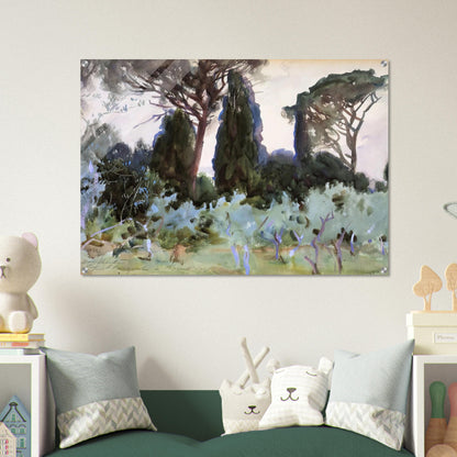 Landscape near Florence - John Singer Sargent Acrylic Print - 70x100 cm / 28x40″ inches