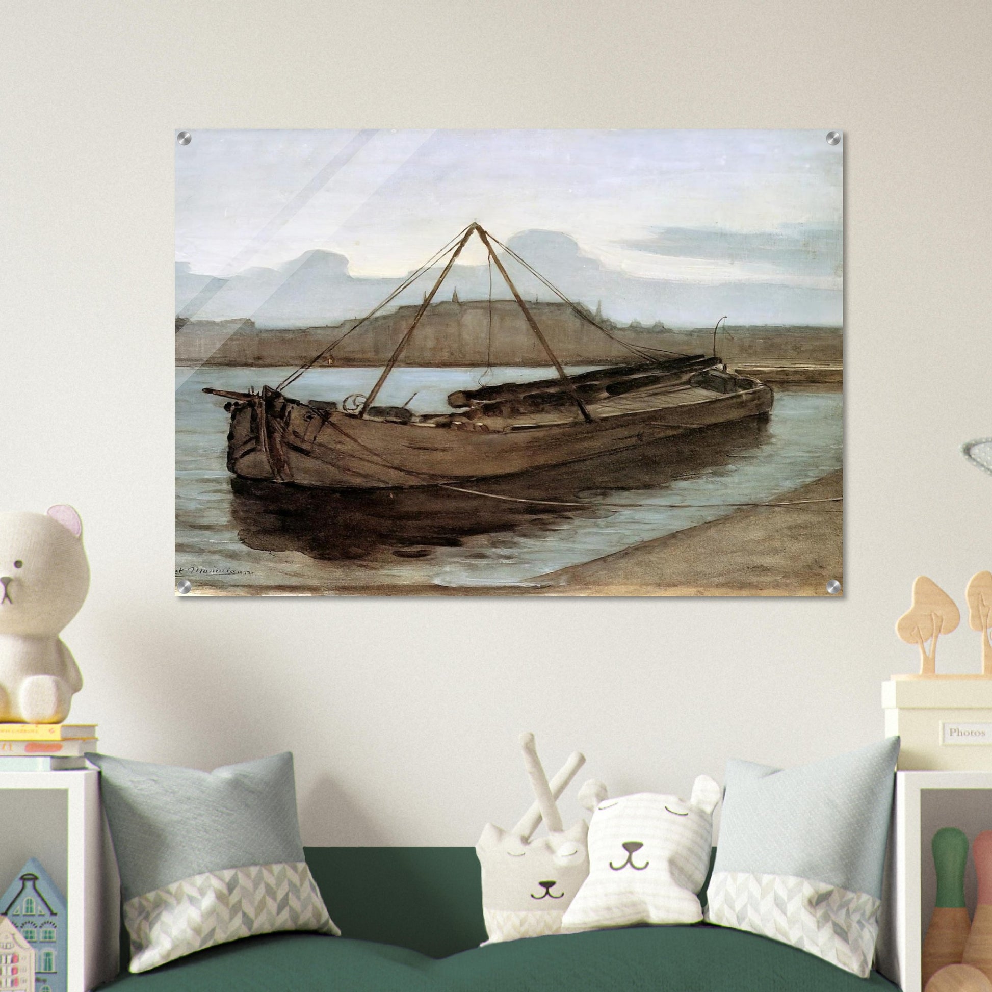 Evening at Weesperzijde Sun - Piet Mondrian Acrylic Print - 70x100 cm / 28x40″ inches