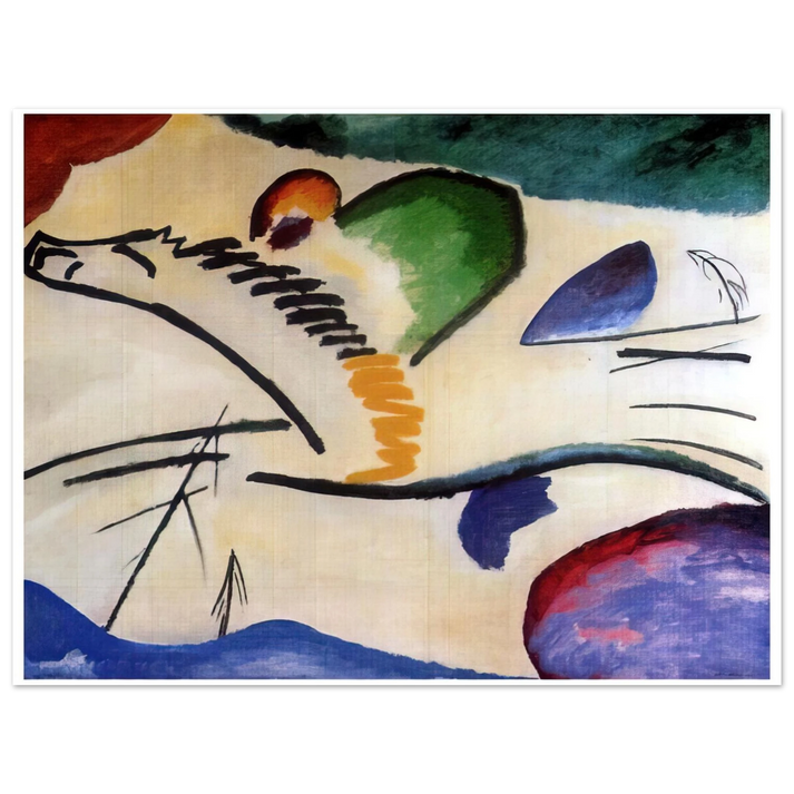 Wassily Kandinsky - LYRICAL LYRICS 1911  75x100 cm / 30x40inches Fine Art Poster