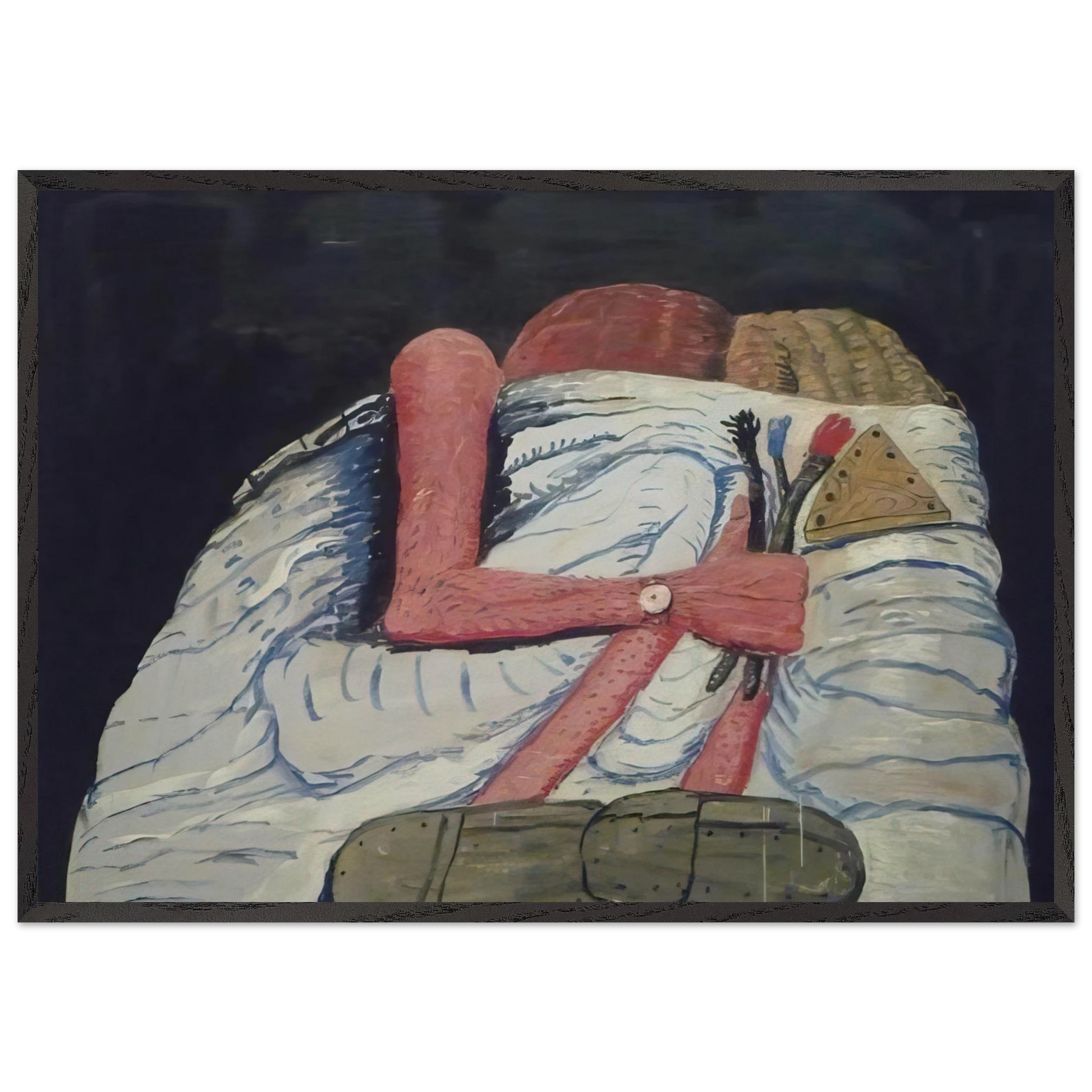 COUPLE IN BED - Philip Guston Framed Art Print – Black Wooden Frame - Default Title - -Framed Art Print
